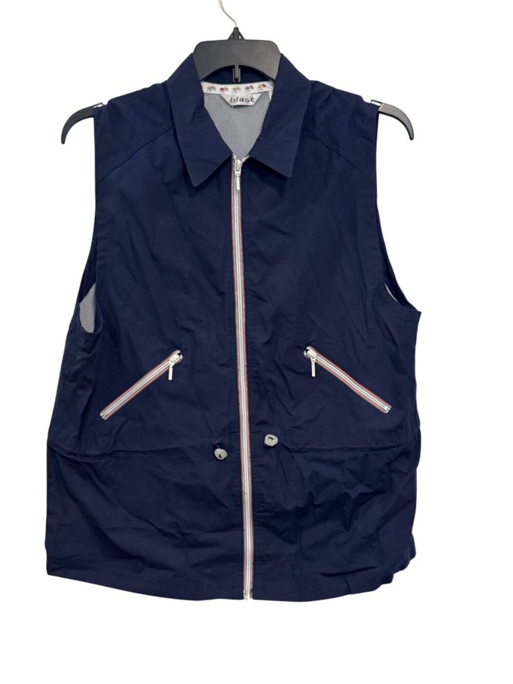 Blast Navy Blue Sleeveless Vest size womens L